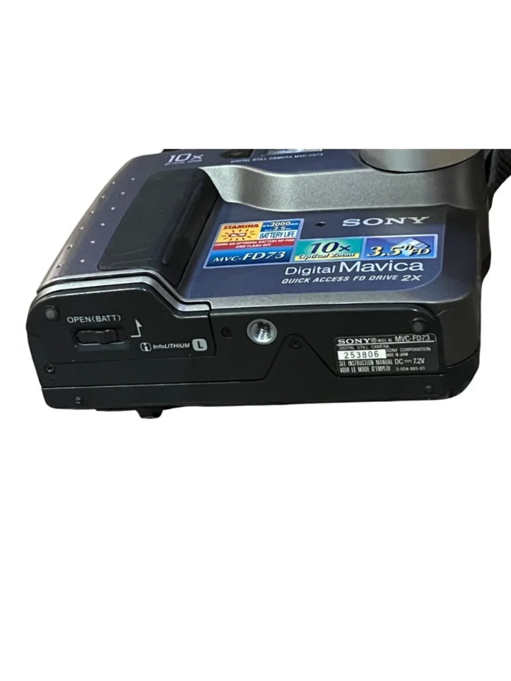 Sony MVC-FD73 Digital Mavica Camera NP-F Battery Untested No Charger Used